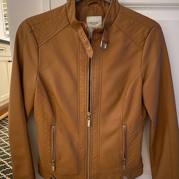 Faux leather Guess jacket ! Never worn !